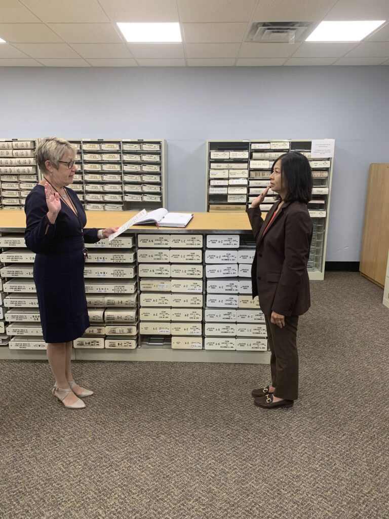 November 2024 | Dorchester County | Gadis Effendi sworn-in by Dorchester County Clerk of the Court, Amy Craig